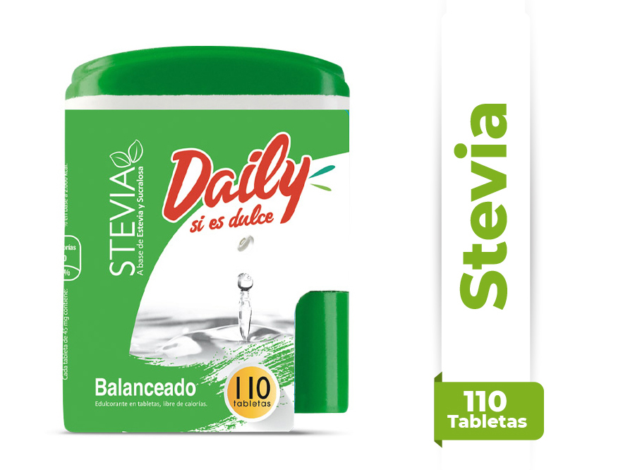  ENDULZANTE DAILY STEVIA 110 TABLETAS 