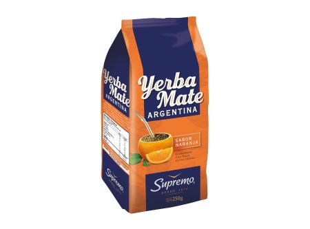  YERBA MATE 250 GR SUPREMO ARGENTINA NARANJA 