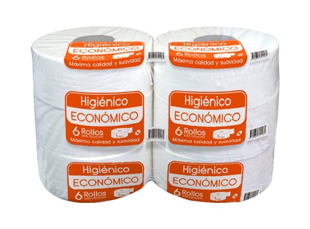  PAPEL HIG.  6 ROLLOS 300 MT. H/S TENOPAPEL ECONOM. 