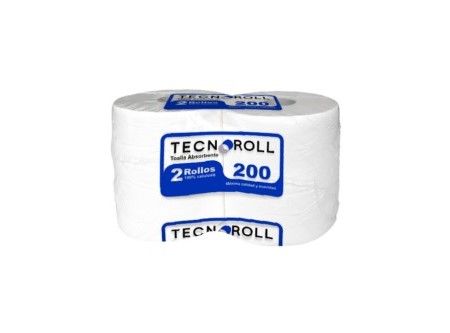  TOALLA PAPEL  2 ROLL.200 MT. TECNOROLL H/SENCILLA 