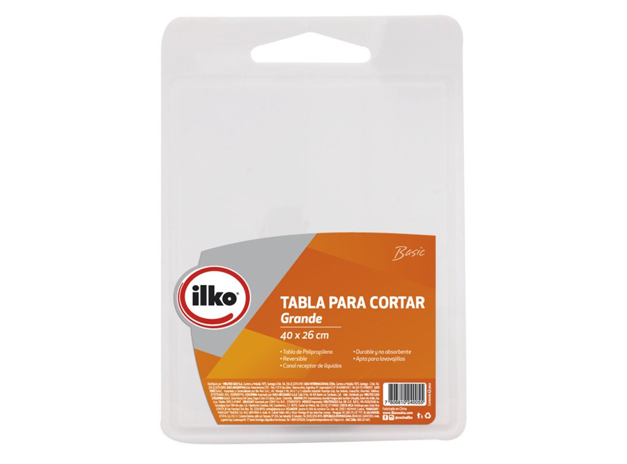  TABLA P/CORTAR GRANDE 40X26CM CLASICA ILKO 