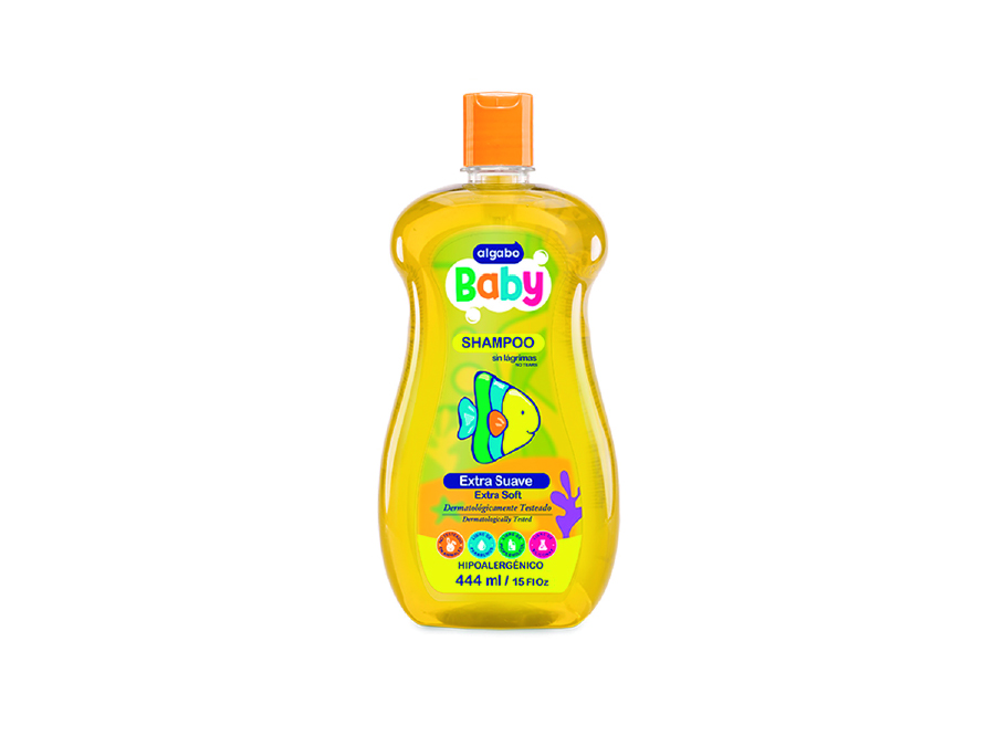  SHAMPOO  444 ML ALGABO BEBE EXTRA SUAVE 