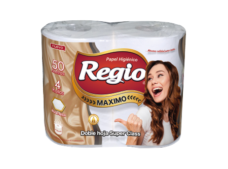  PAPEL HIG.  4 ROLLOS   50 MT. H/D REGIO MAXIMO 