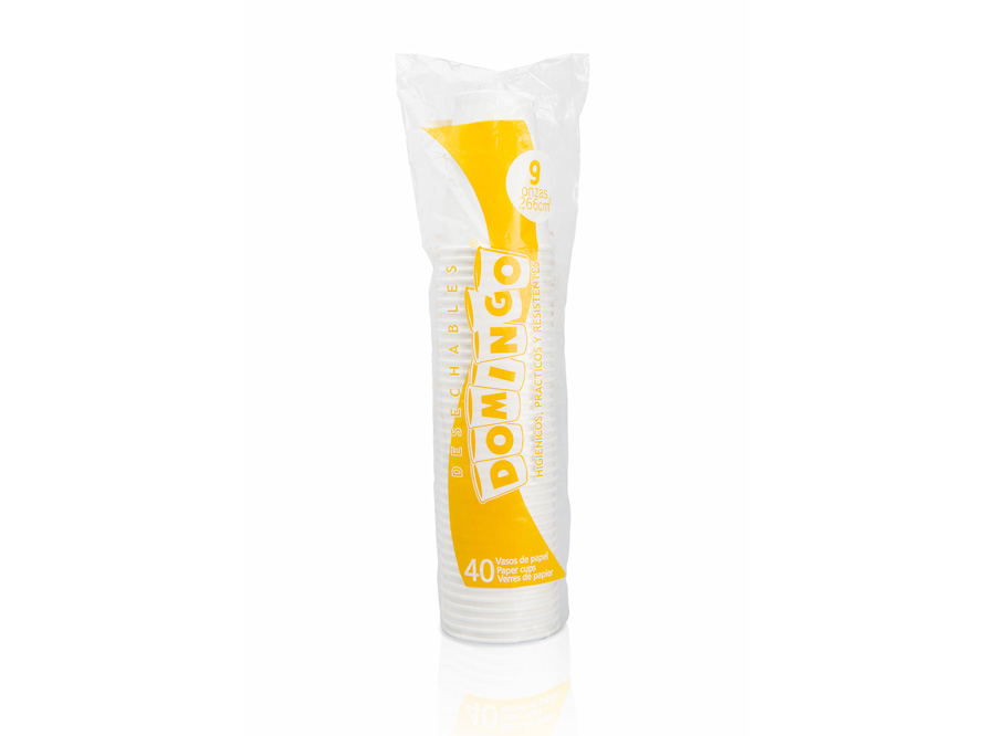  VASO POLIPAPEL 270ML 9 ONZ X 40 UN DOMINGO 