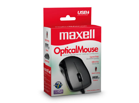  MOUSE MAXELL USB OPTICO C/CABLE MOWR-101 NG 
