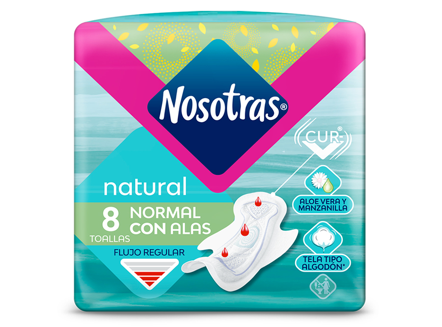  TOALLA HIG. NOSOTRAS NATURAL NORMAL ALAS PQ X 8 UN 