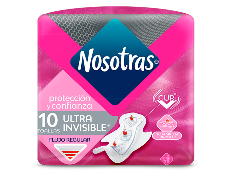  TOALLA HIG. NOSOTRAS INVISIBLE PQ X 10 UN T. MALLA 