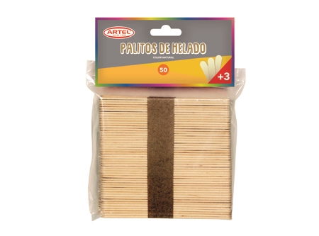  PALOS HELADO NATURAL BOLSA X 50 UN ARTEL 