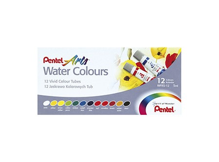  ACUARELA 12 COLORES PENTEL TUBO 