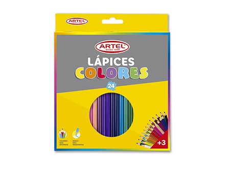  LAPIZ COLOR 24UN. LARGO HEXA.ARTEL 