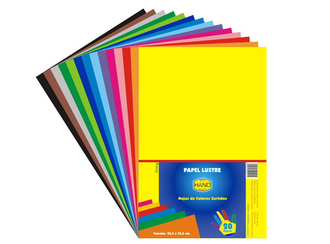  PAPEL LUSTRE BLOCK 24.5X34.5 20HJ COL/SURT HAND 