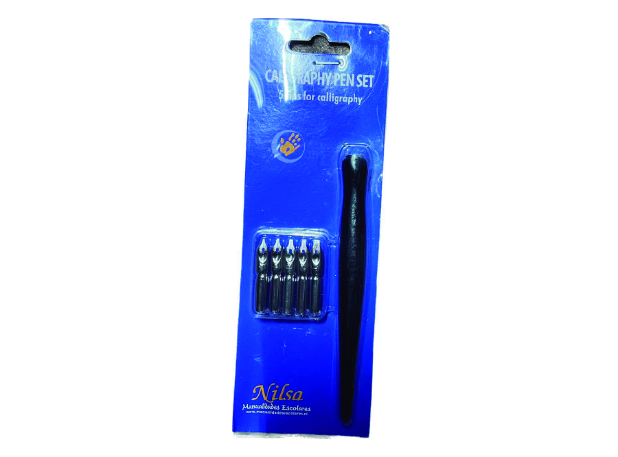  PLUMA CALIGRAFICA + 5 PLUMILLAS 