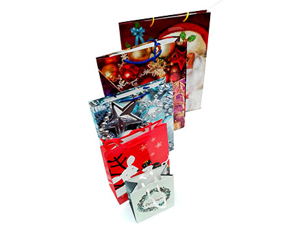  BOLSA REGALO NAVIDAD SURT. 27X23CM DPX12UN 