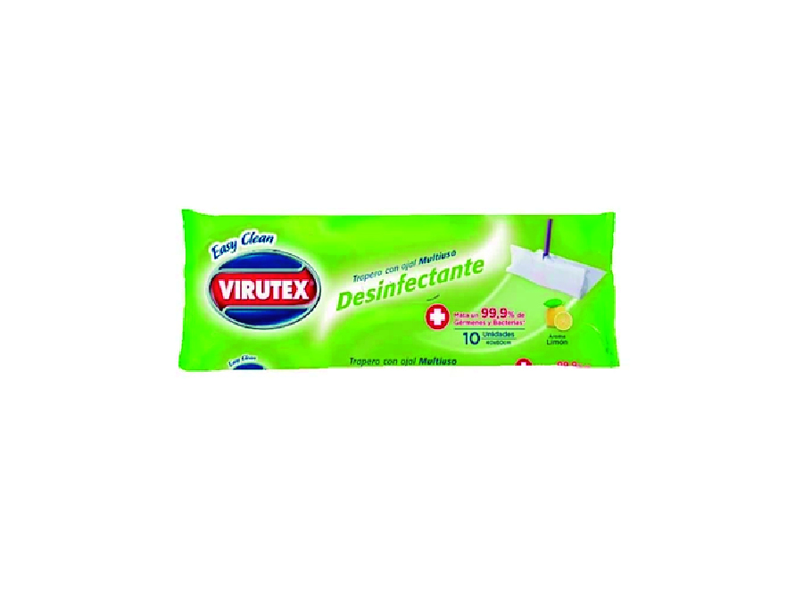  TRAPERO DESECHABLE PQ X 10 UN LIMON VIRUTE DESINF. 