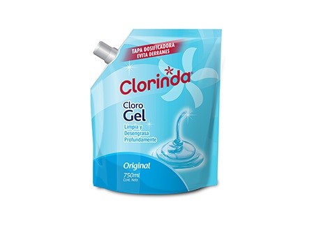  CLORO GEL  750 ML. CLORINDA ORIGINAL DOYPACK 