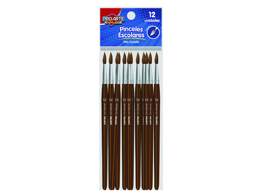  PINCEL #12 P.CAMELLO DP X 12 UN PROARTE 