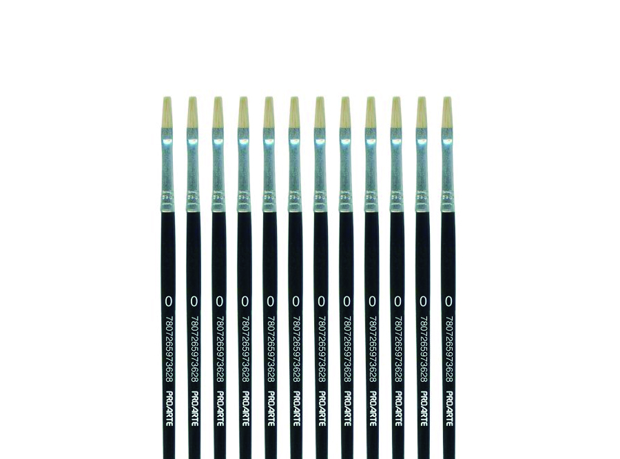  PINCEL PLANO # 0 DP X 12 UN PROARTE 577 