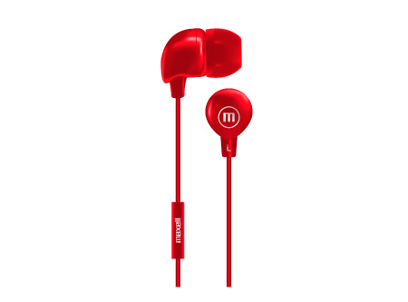  AUDIFONO P/CELULAR IN-BAX MAXELL C/MICROFONO ROJO 