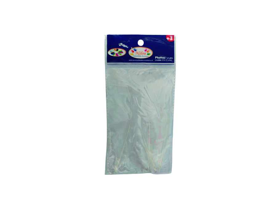 PLUMAS BLANCAS PQ X 12 BOLSAS NILSA 
