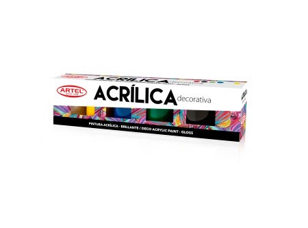  PINTURA ACRILICA  15 CC DECORATIVA ESTUCHE X 6 COL 