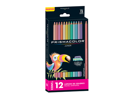  LAPIZ COLOR 12UN. LARGO PASTEL PRISMACOLOR JR 