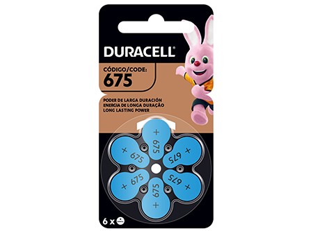  PILA AUDIOLOGIA 6 UN. DURACELL D-675 