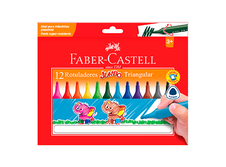  PLUMON ESCOLAR 12 COL.JUMBO FABER TRIANGULAR 