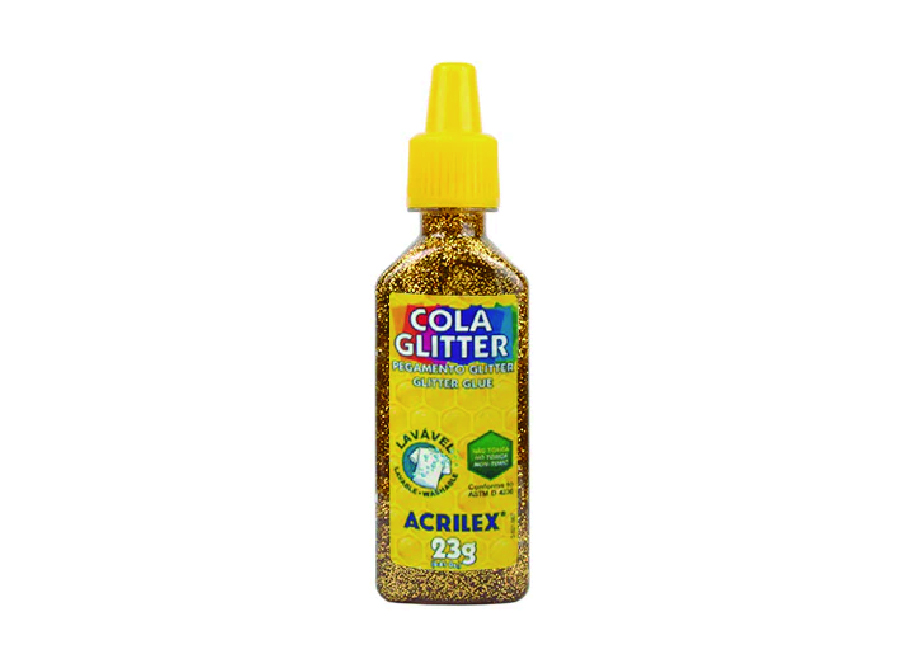 ADHESIVO GLITTER 23 GR ACRILEX ORO DP X 12 UN 