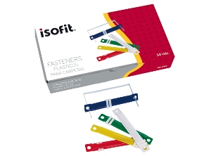  ACCOCLIPS PLASTICO COLORES X 50 UN ISOFIT 