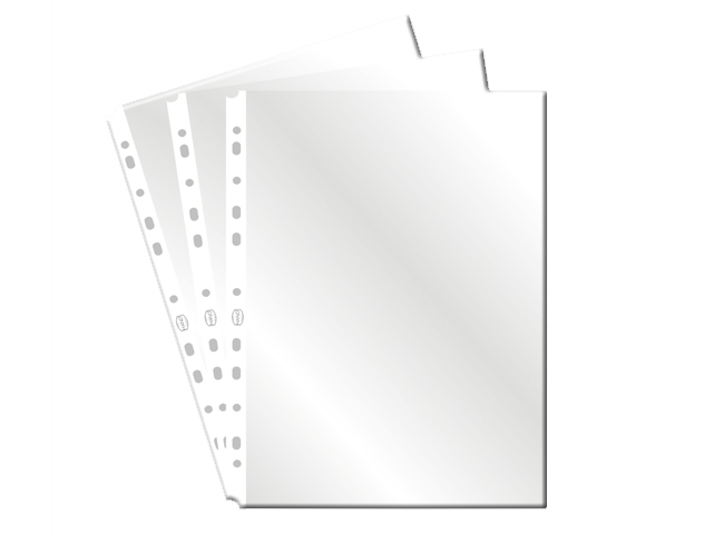  FUNDA PLASTICA OFICIO PQ X 100 UN LOMO BLANCO H 
