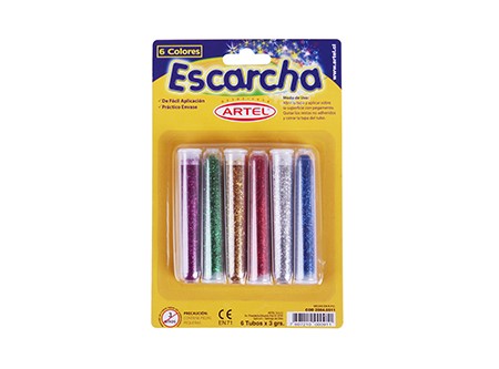  ESCARCHA COLOR DP X  6 TUBOS 3GR. COL.SURT ARTEL 