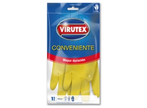  GUANTE LATEX GRANDE AMARILLO L VIRUTEX  CONVENIENT 