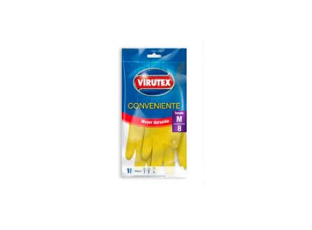  GUANTE LATEX MEDIANO AMARILLO M VIRUTEX CONVENIENT 