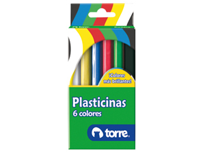  PLASTICINA  6 COLORES TORRE 