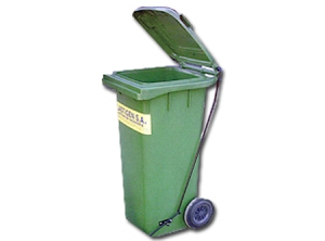  BASURERO TIPO MUNIC.240 LTS.C/RUEDAS NEGRO 