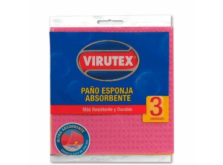  PANO ABSORB/ESPONJA X 3 UN 18 X 19 VIRUTEX AMARILL 