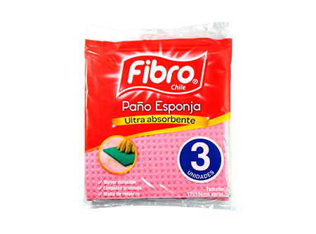  PANO ABSORB. X 3 UN 18 X 20 FIBRO ESPONJA 