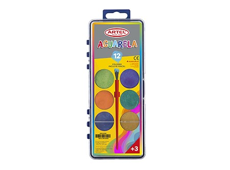  ACUARELA 12 COLORES ARTEL 