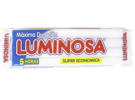  VELA  96 GR PQ X 4 UN LUMINOSA SUPER ECONOMICA 