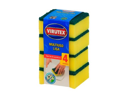  ESPONJA BONOBRIL LISA  X 4 UN VIRUTEX 