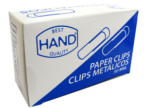  CLIPS METALICO PTA REDONDA  50MM  X 100 UN HAND 