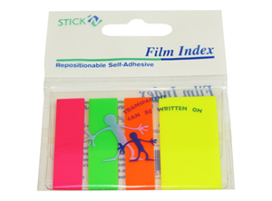  SEPARADOR TAPE FLAGS 4 COL. NEON STICK NOTE ****** 