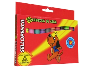  LAPIZ CERA  12 COLORES SELLOPENCIL 