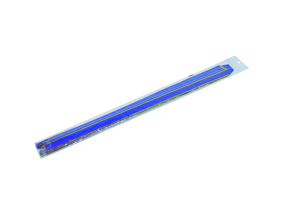  CINTA REGALO 23MM X 47CM X 10 UN AZUL FIL.DORAD 