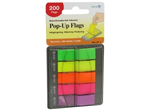  SEPARADOR TAPE FLAGS 5 COL. NEON STICK NOTE 