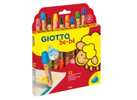  LAPIZ COLOR 12UN. JUMBO GIOTTO BE-BE+1SACAP 