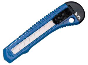  CUCHILLO CARTONERO GRANDE ISOFIT RIEL PLASTICO 