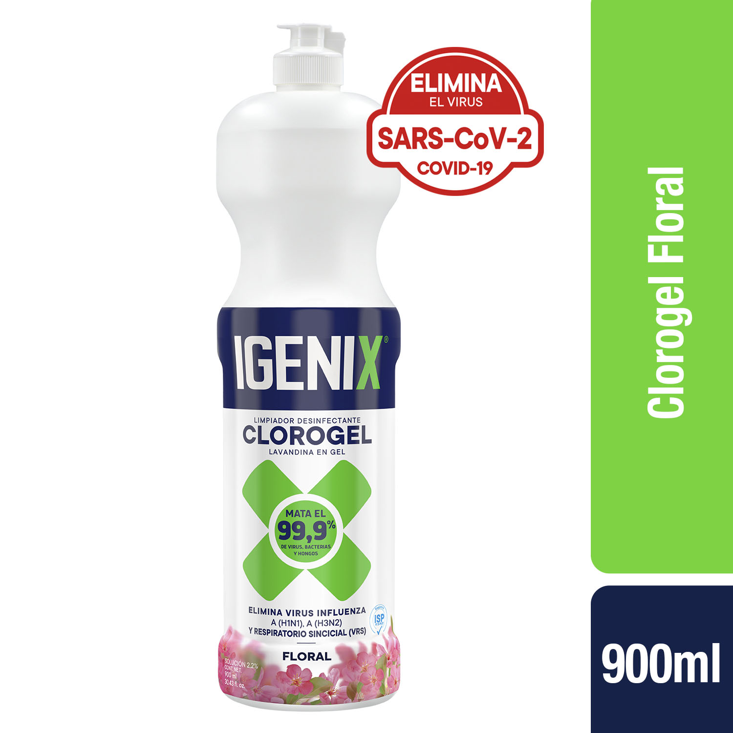  CLORO GEL  900 ML. IGENIX FLORAL 