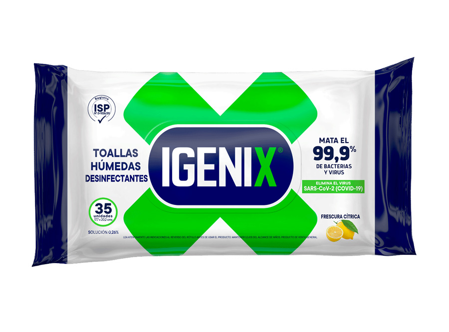  TOALLA DESINFEC. X  35 UN PQ IGENIX RECARGA 