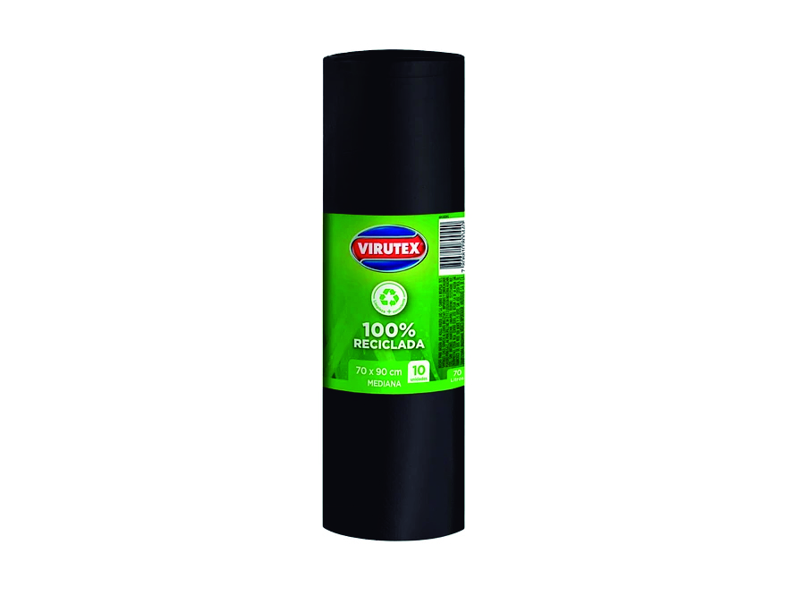  BOLSA BASURA   70 X  90 PQ X 10 UN 23MC TRANSP VIR 